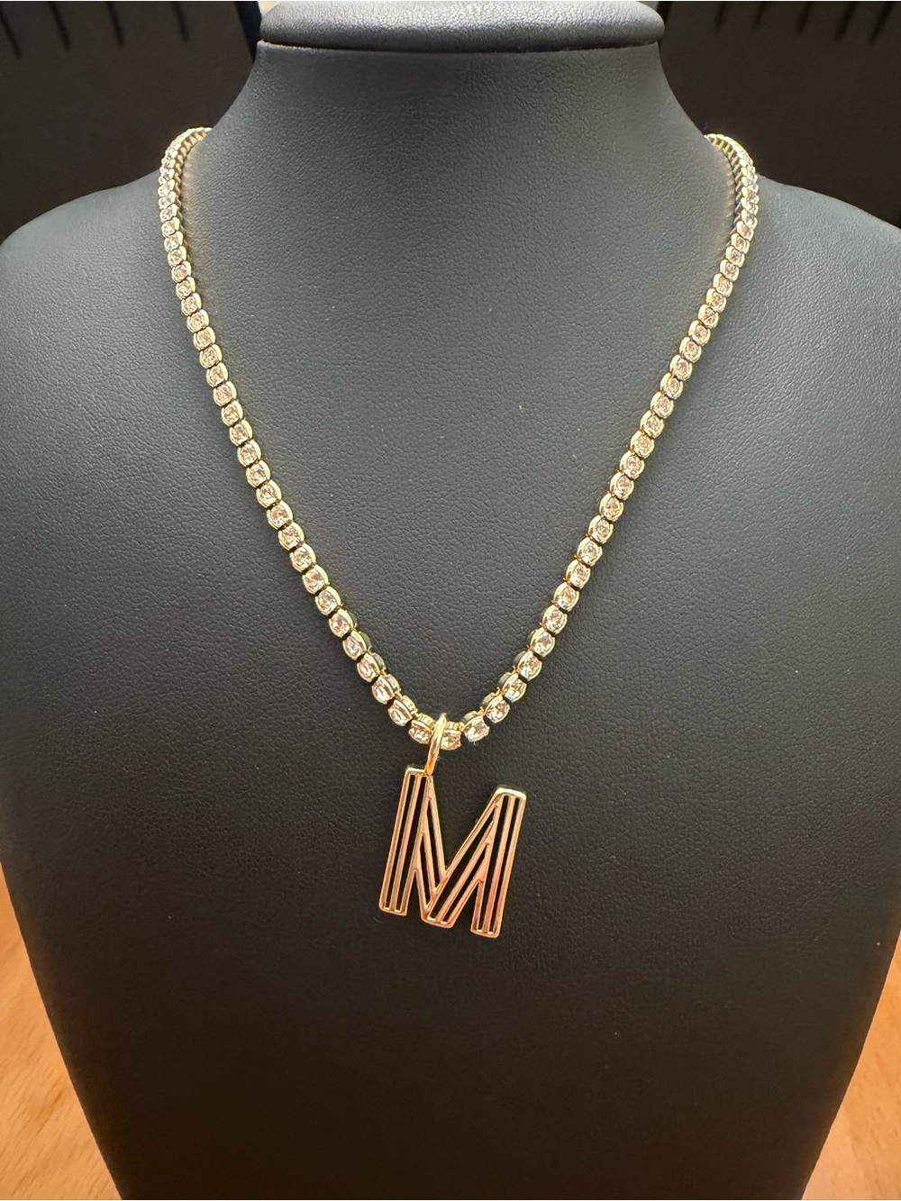 Gold Initial 'M' Pendant Necklace - Gold Chain Women Jewelry